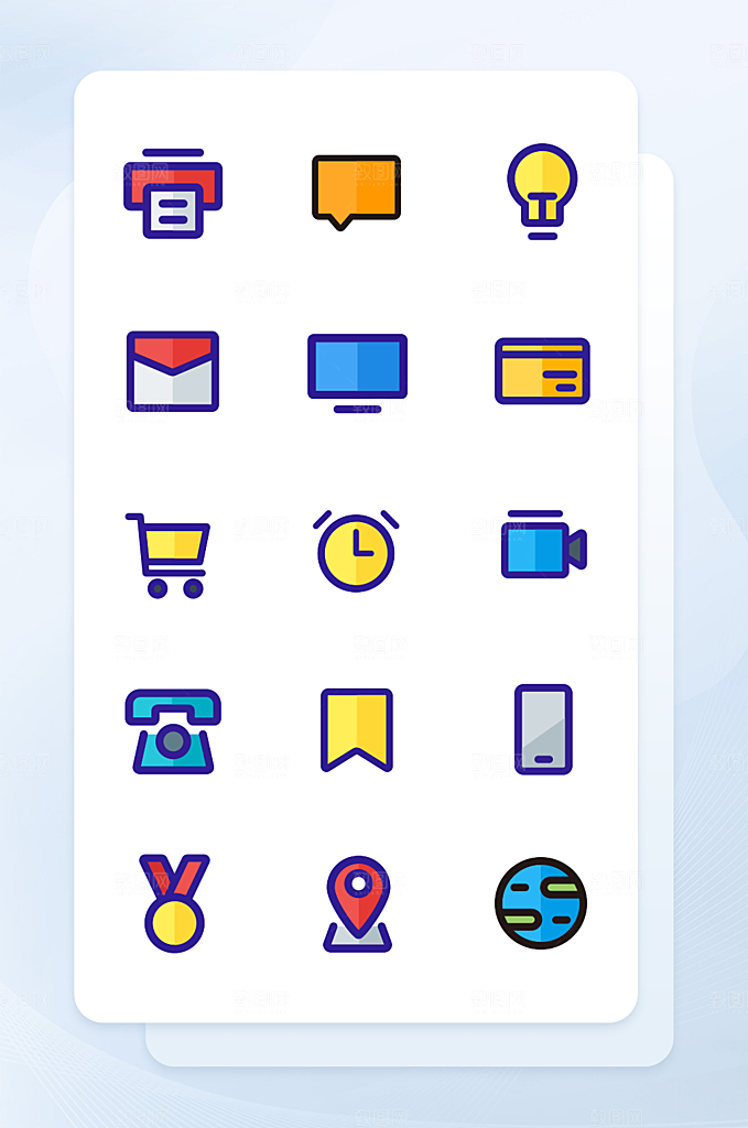 扁平程序应用app图标