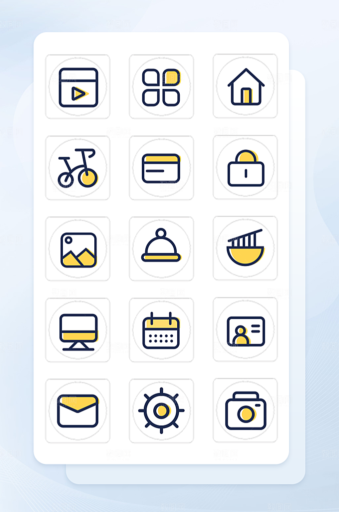 扁平程序应用app图标