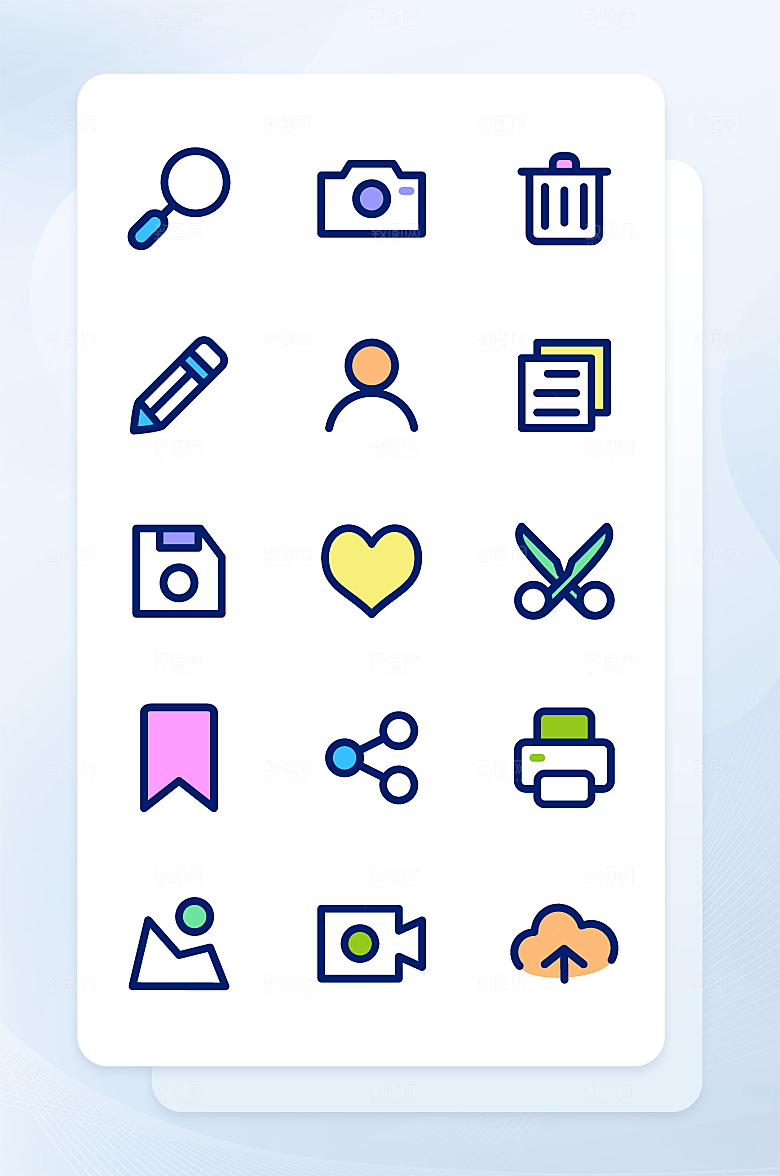 扁平程序应用app图标