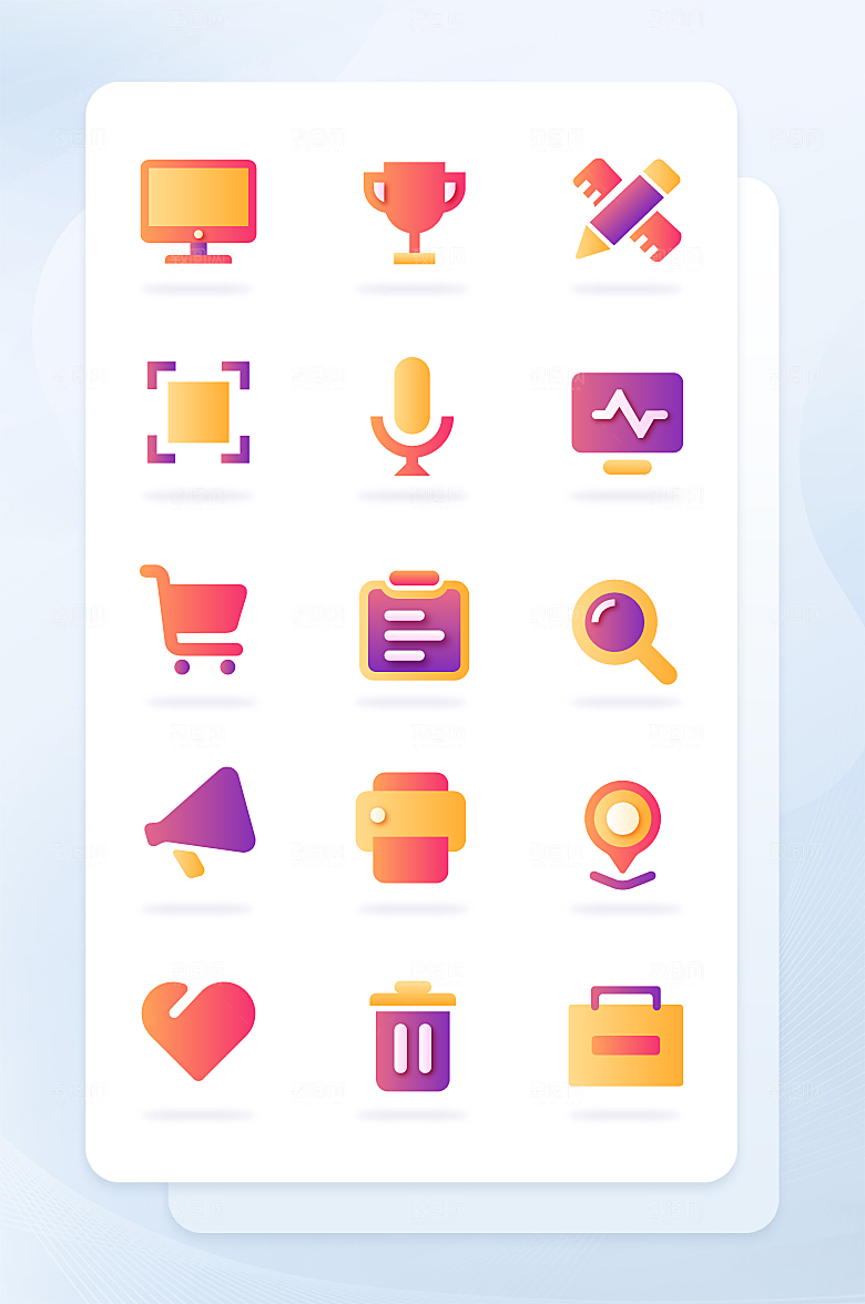 扁平程序应用app图标