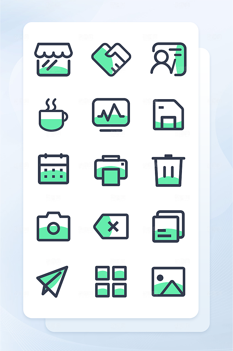 扁平程序应用app图标