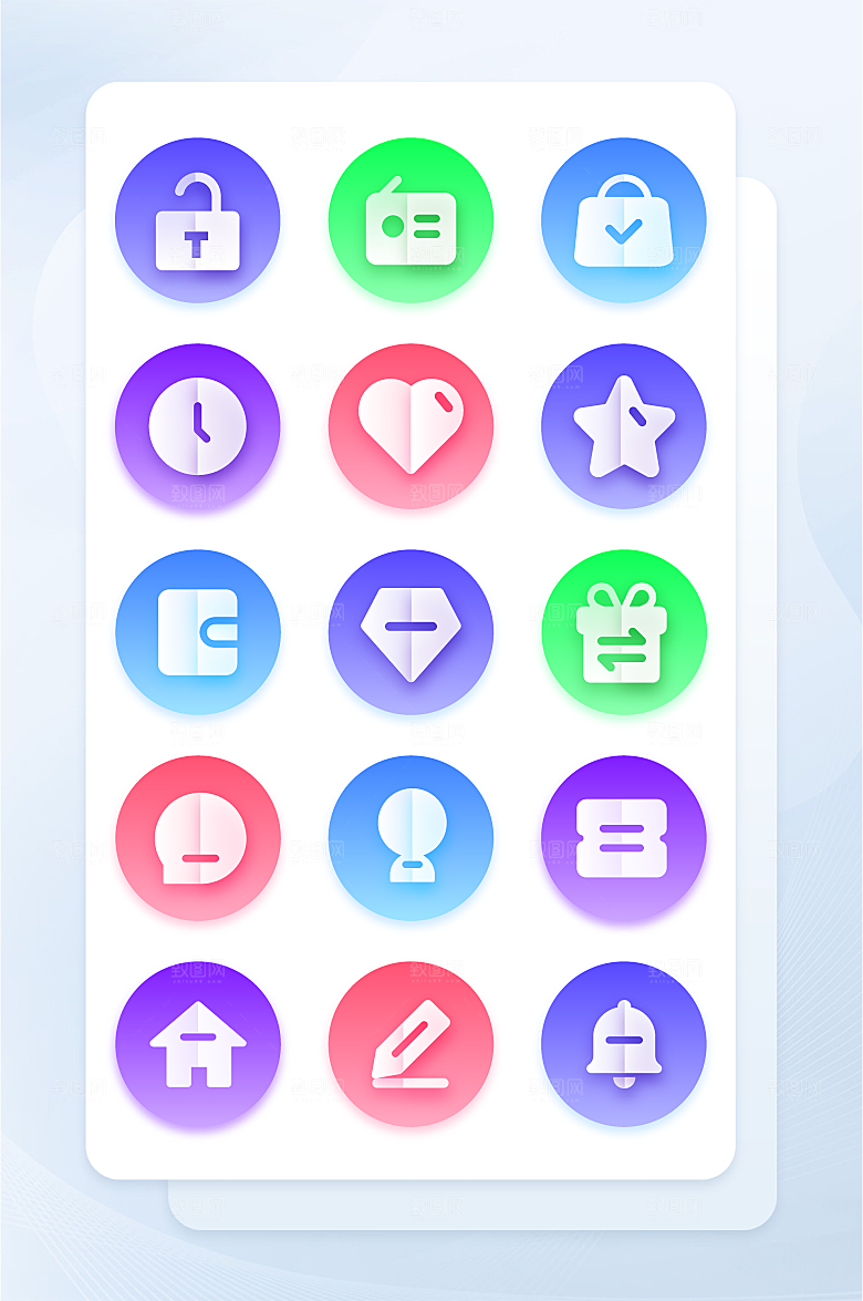 扁平程序应用app图标
