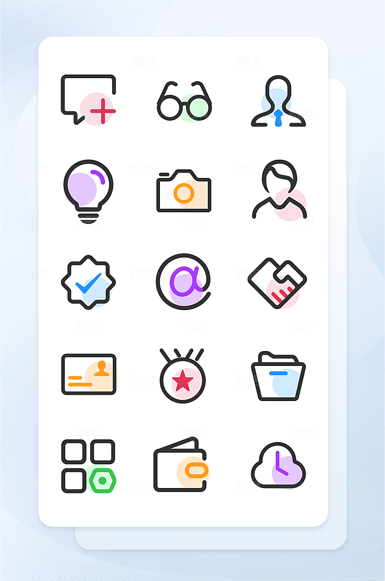 扁平程序应用app图标