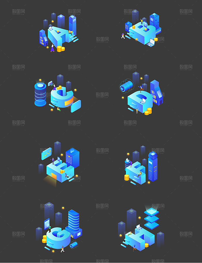 扁平程序应用app图标