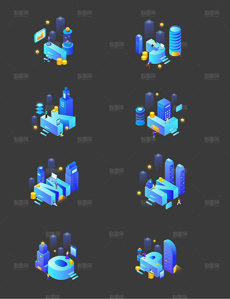 扁平程序应用app图标