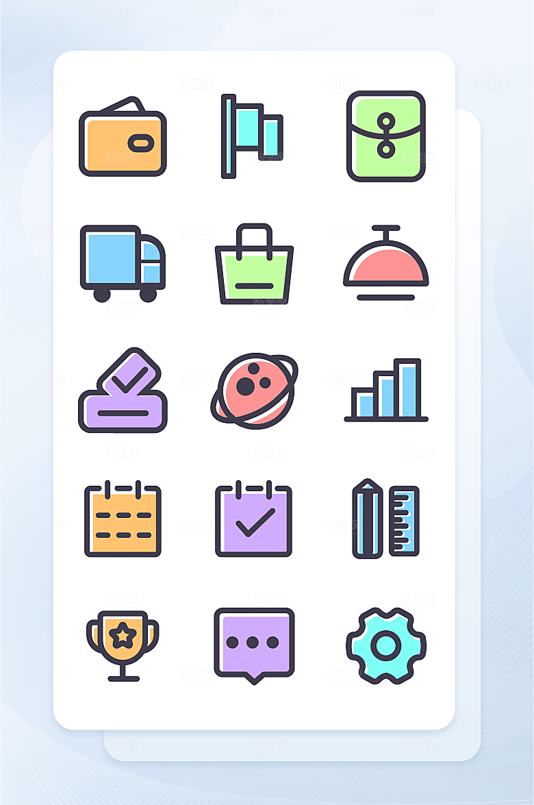 扁平程序应用app图标