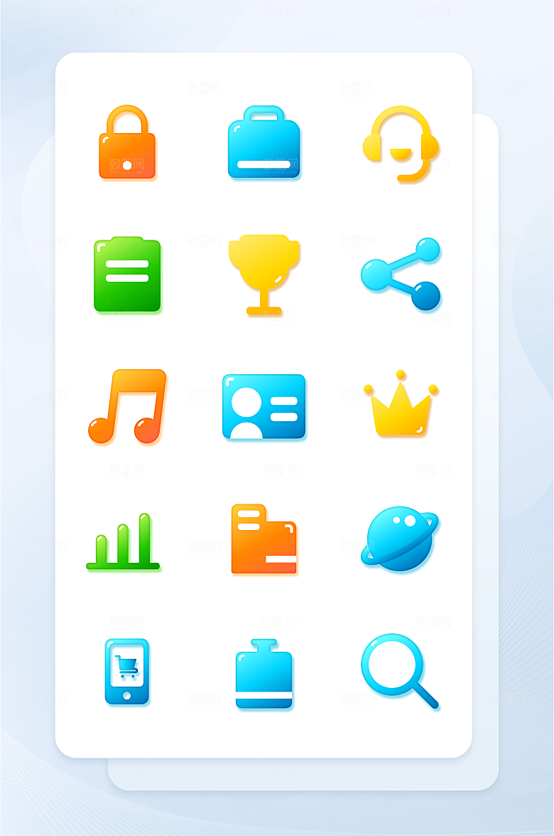 扁平程序应用app图标