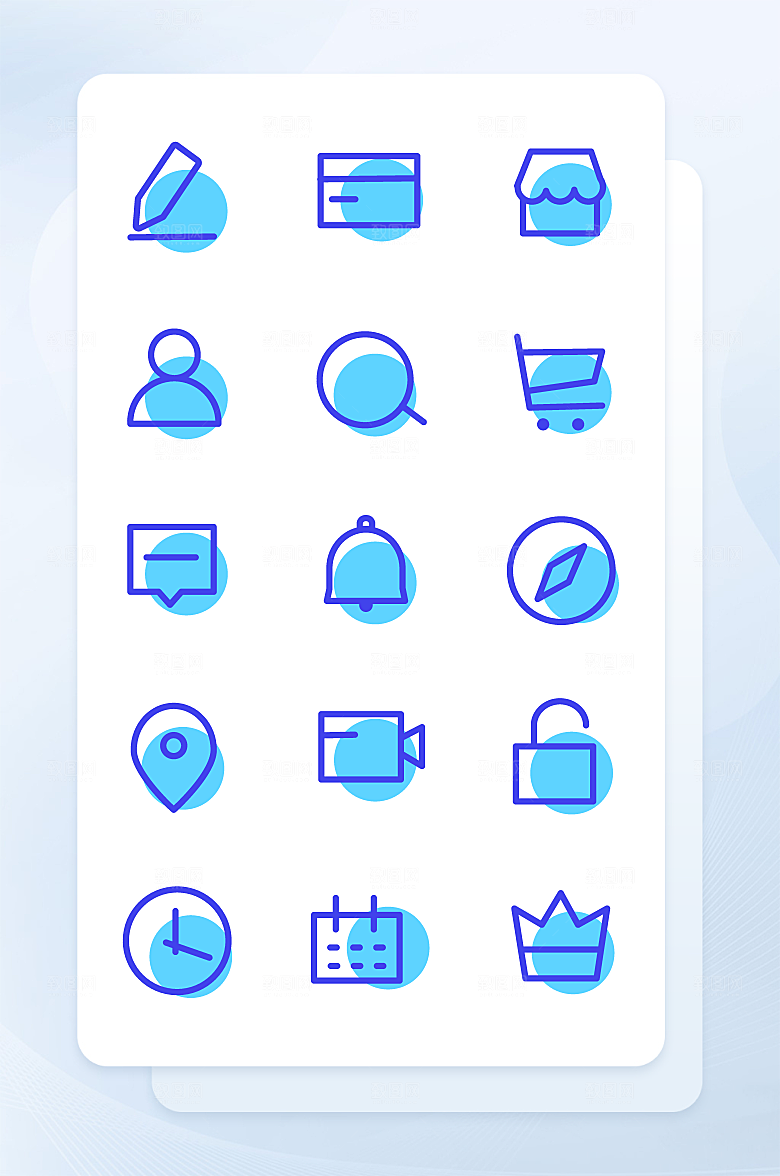 扁平程序应用app图标