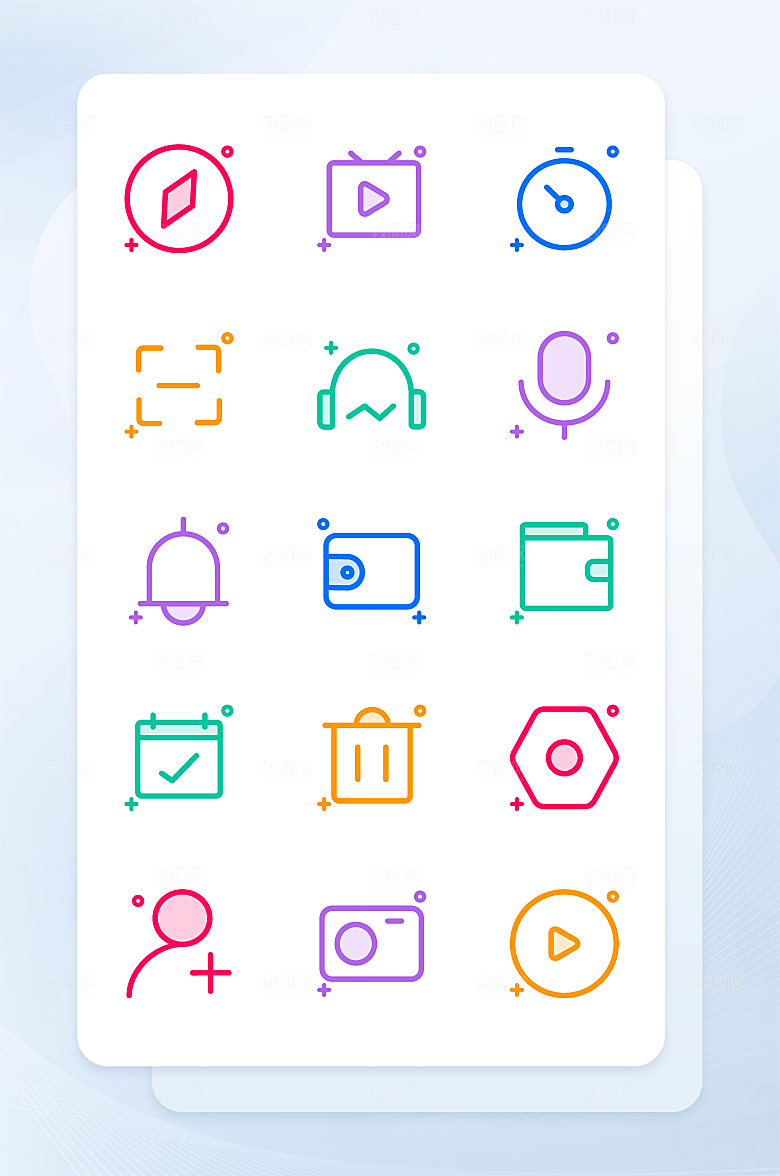 扁平程序应用app图标