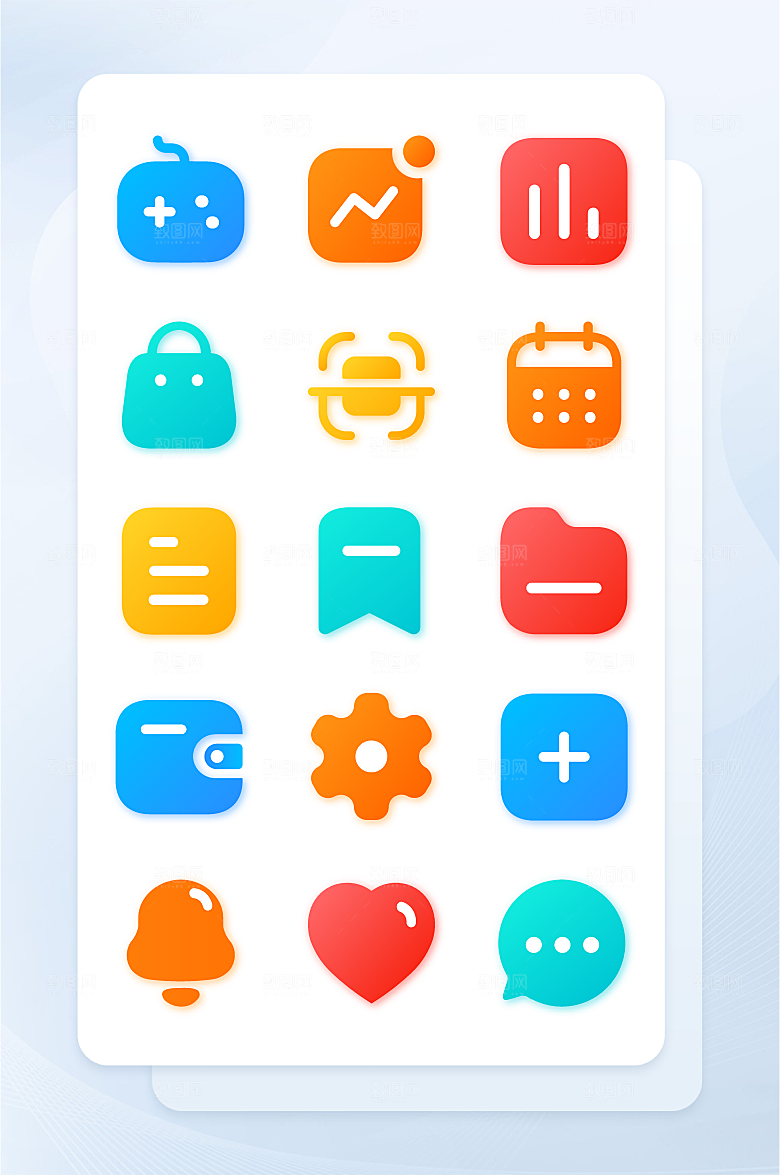扁平程序应用app图标