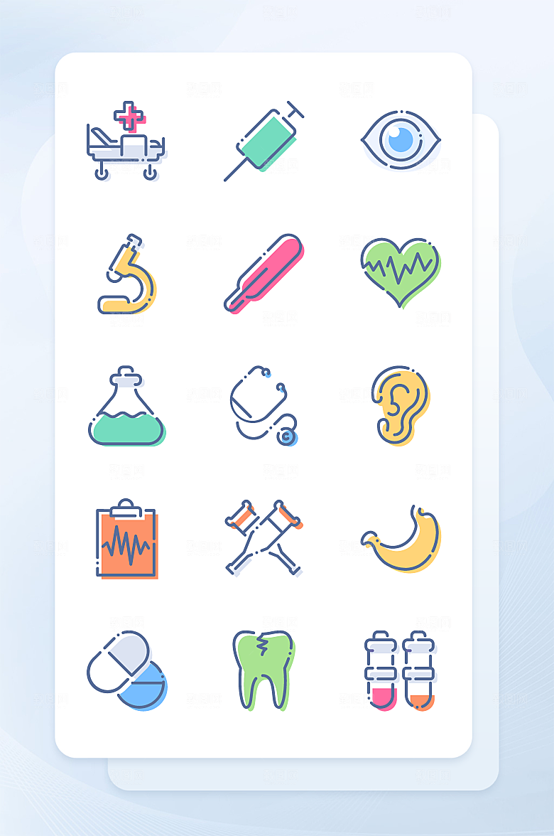 扁平程序应用app图标