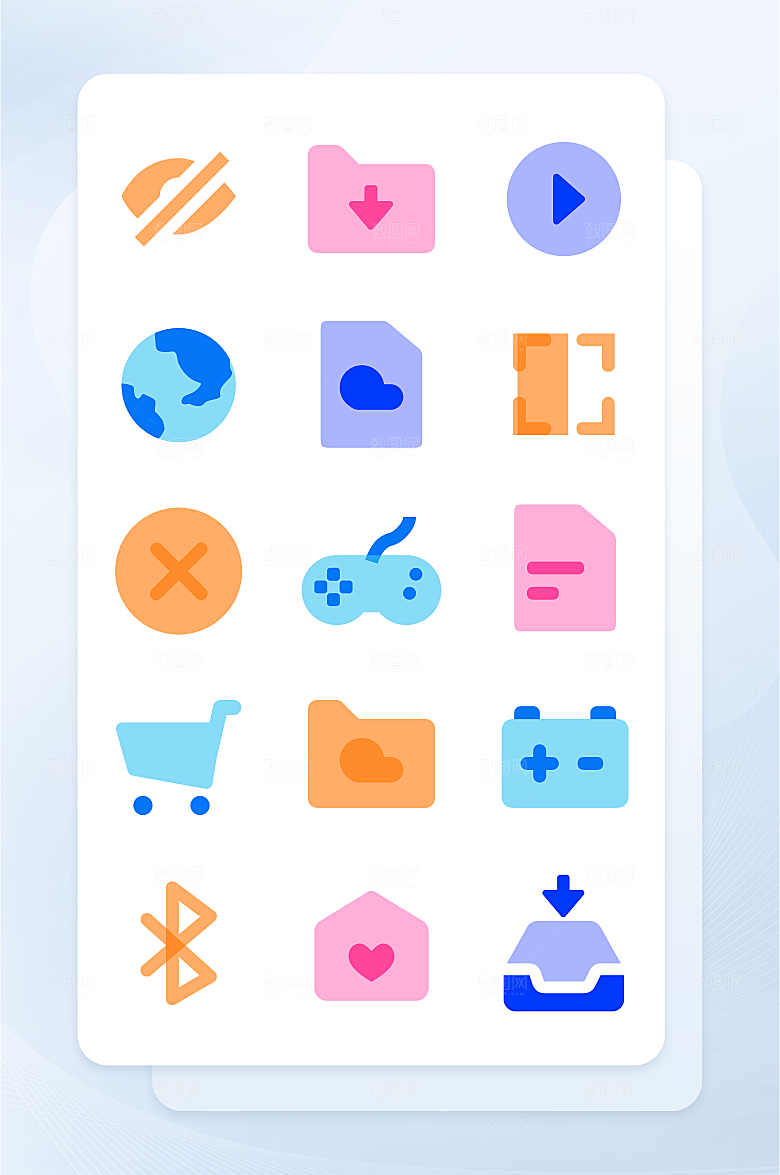 扁平程序应用app图标
