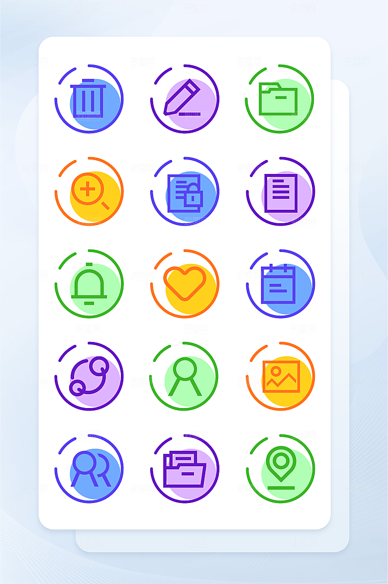 扁平程序应用app图标
