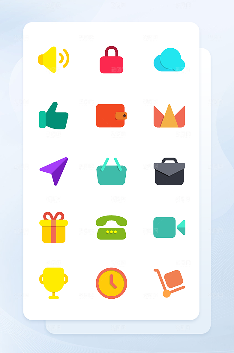 扁平程序应用app图标