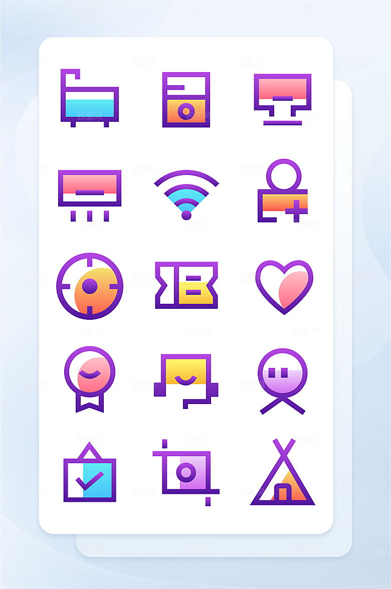 扁平程序应用app图标