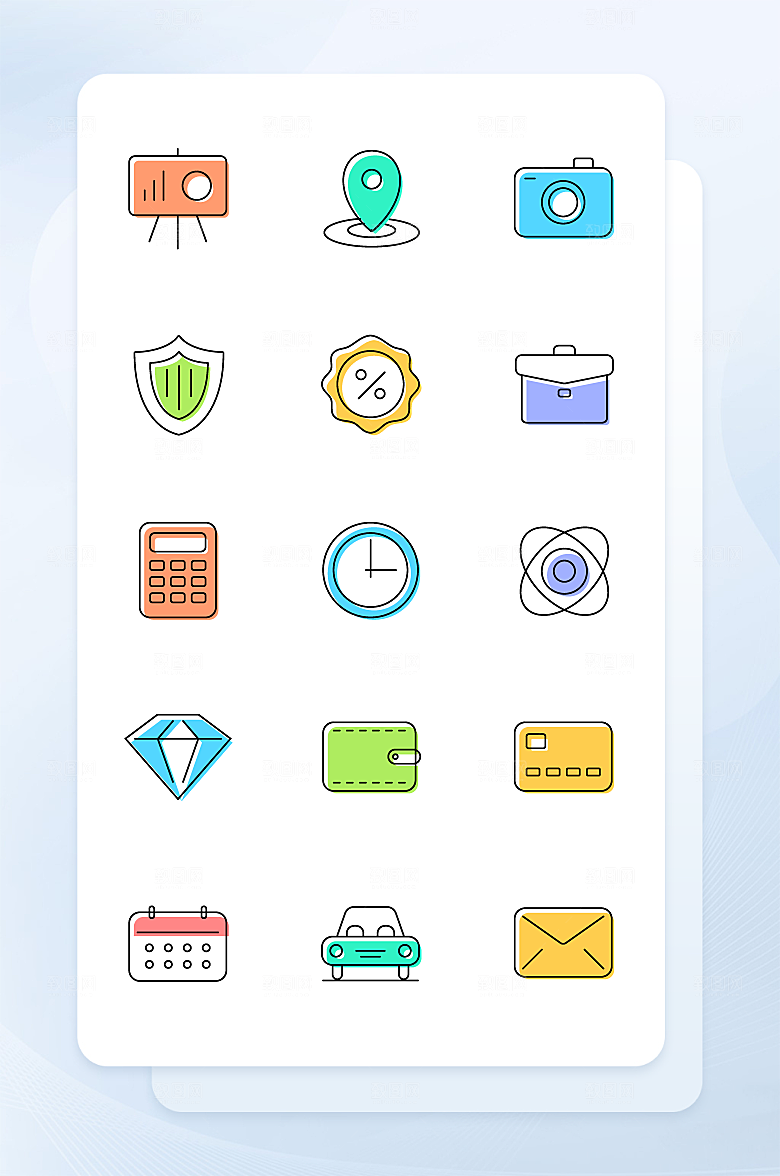 扁平程序应用app图标