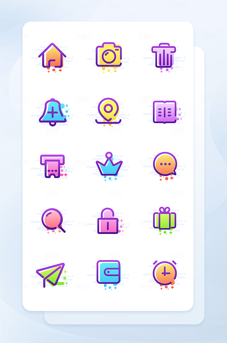 扁平程序应用app图标