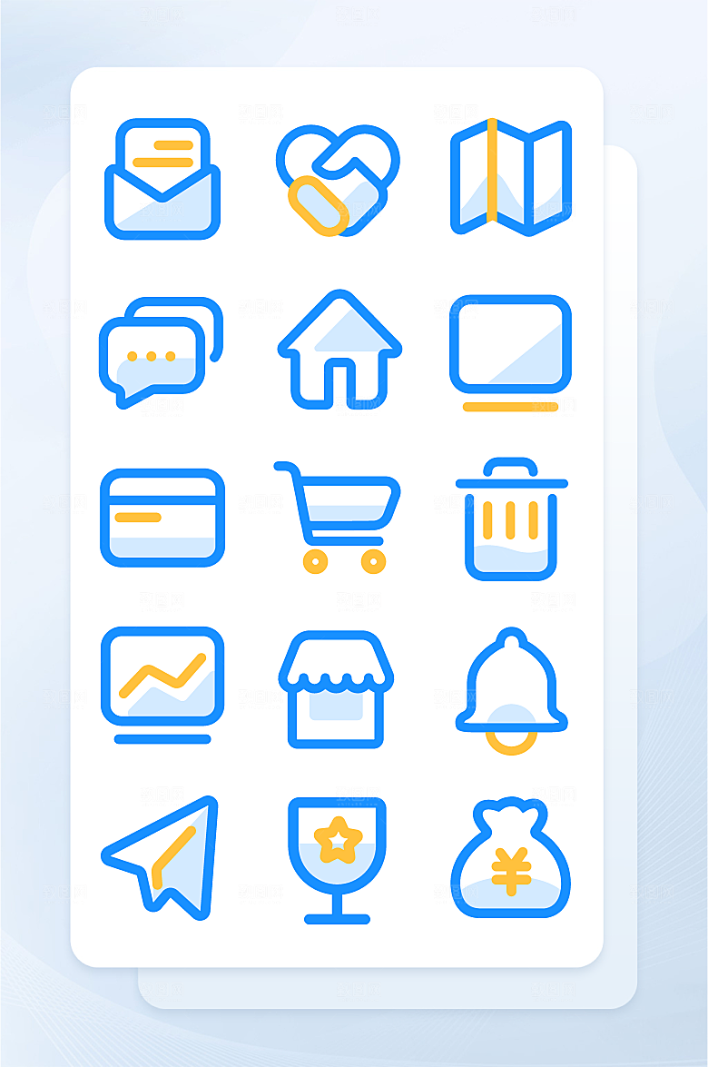 扁平程序应用app图标