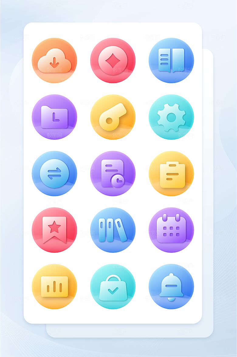 扁平程序应用app图标