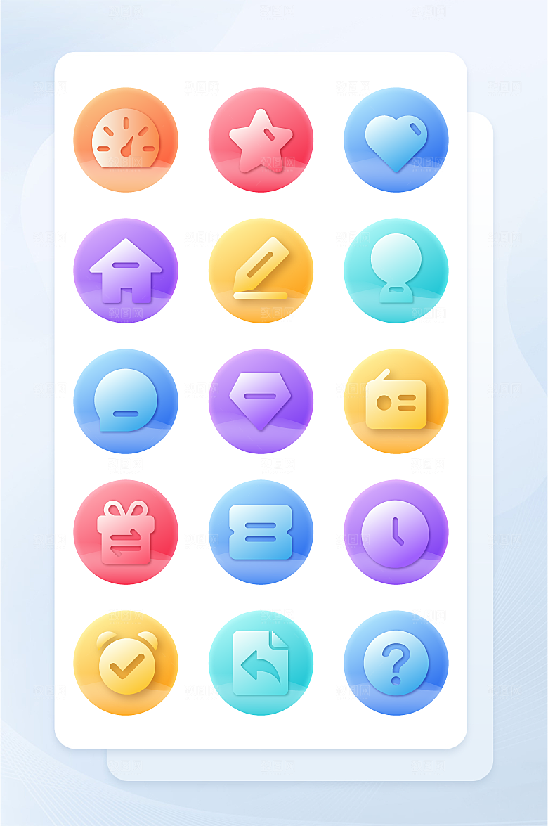 扁平程序应用app图标