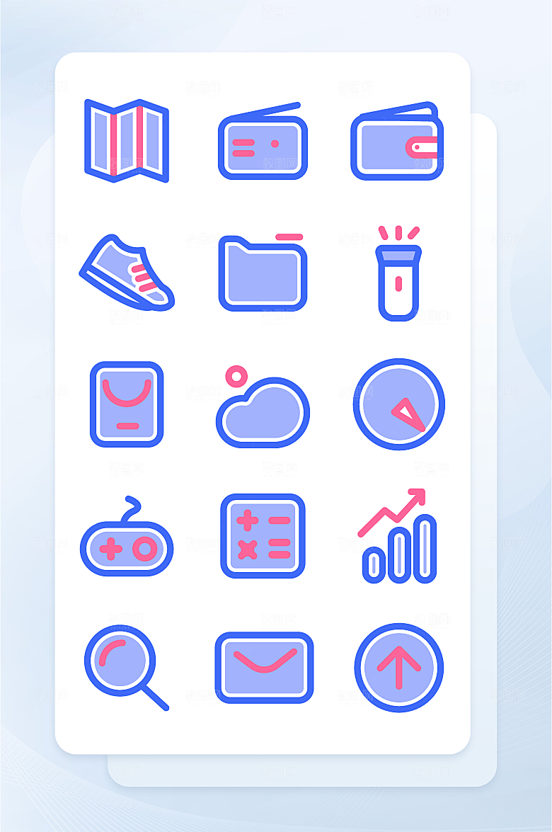 扁平程序应用app图标