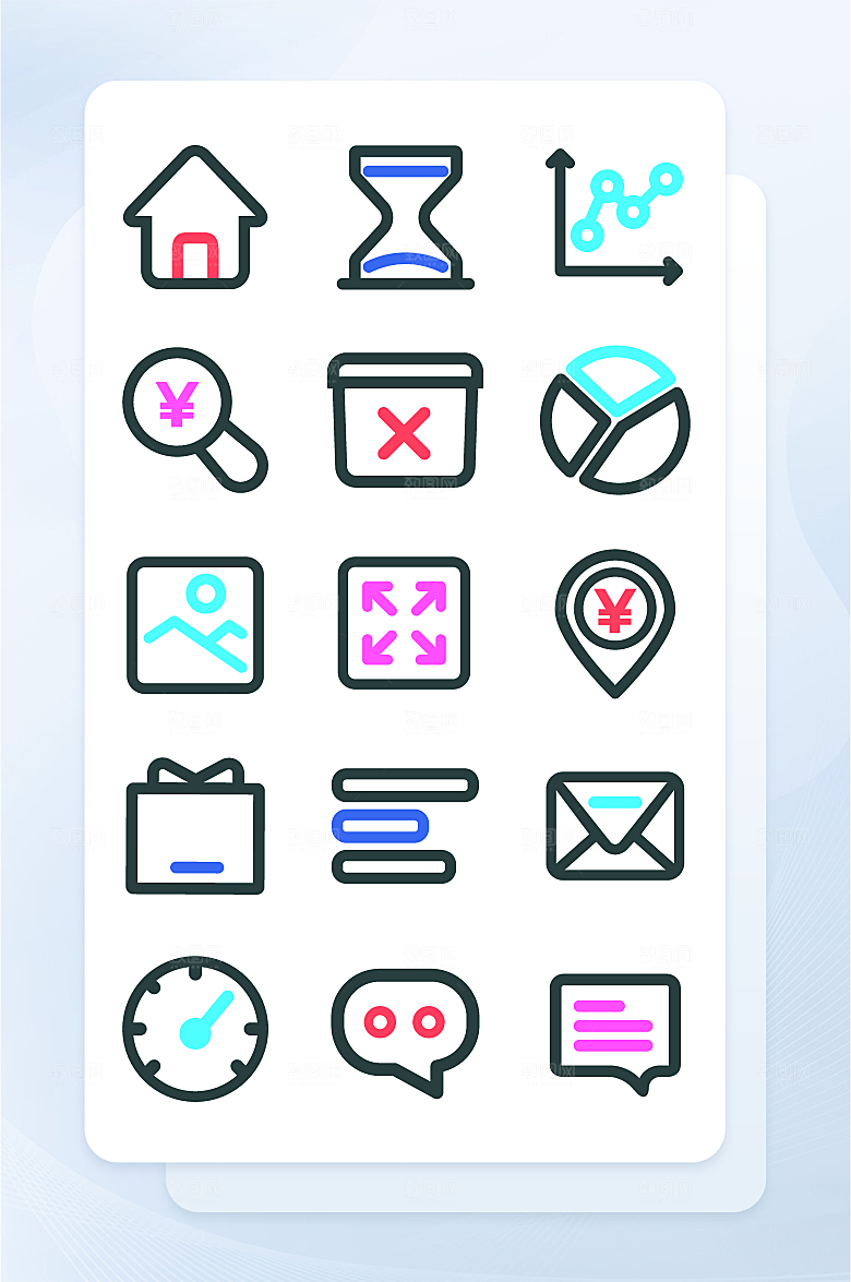 扁平程序应用app图标