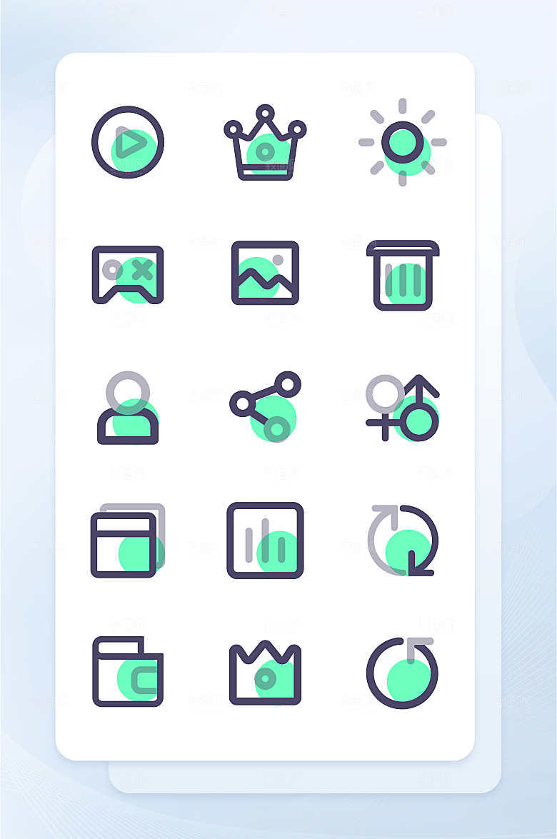 扁平程序应用app图标