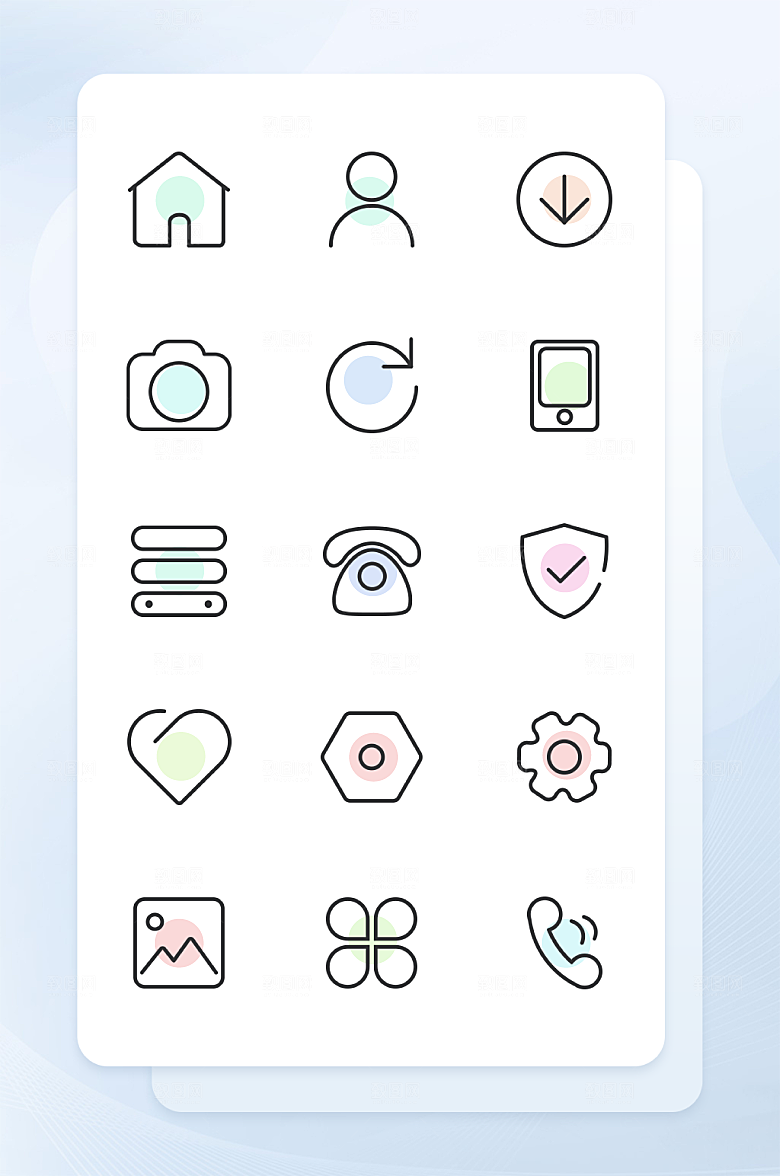 扁平程序应用app图标