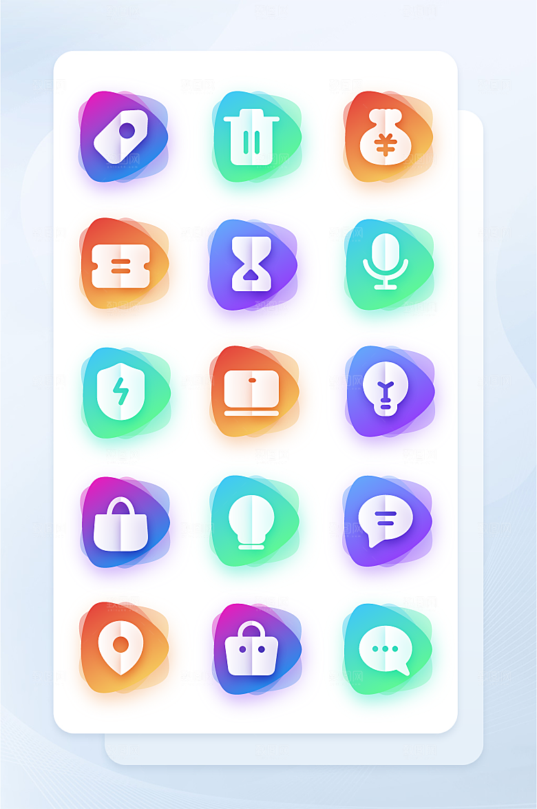 扁平程序应用app图标