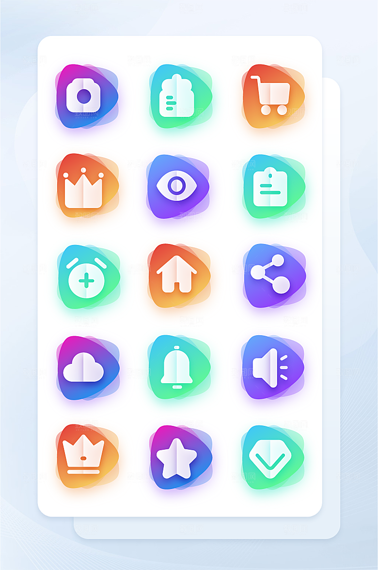扁平程序应用app图标
