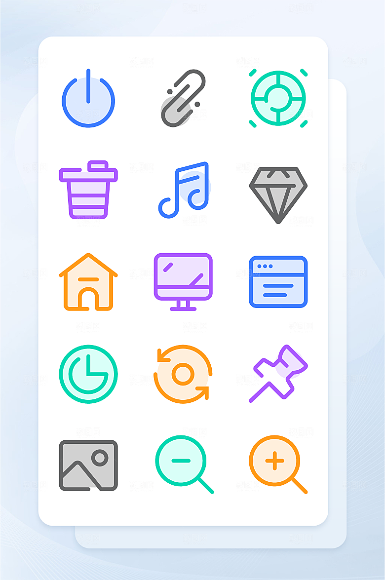 扁平程序应用app图标