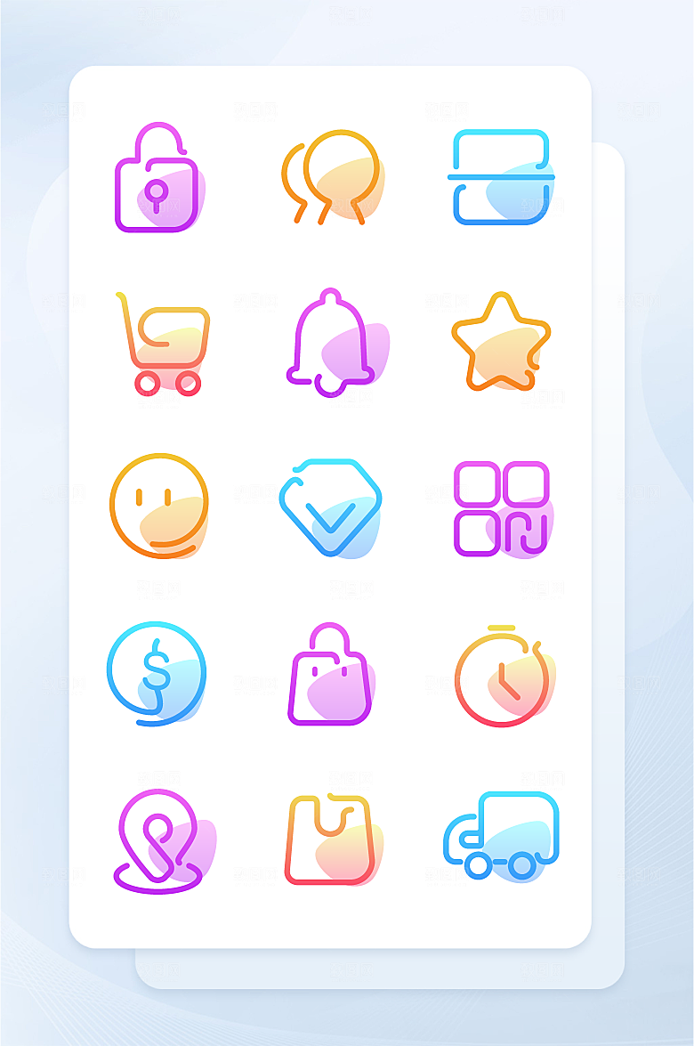扁平程序应用app图标