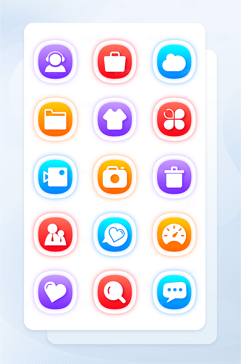 扁平程序应用app图标