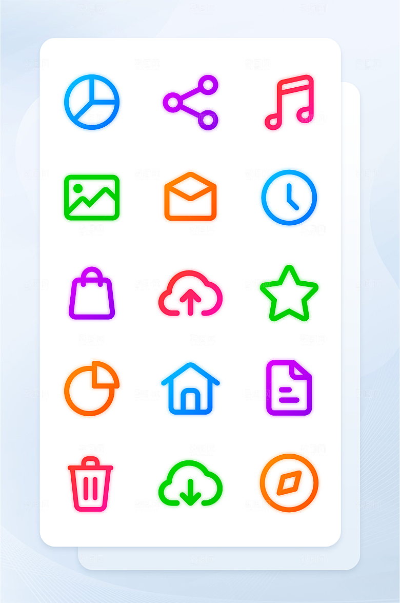 扁平程序应用app图标
