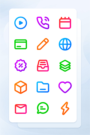 扁平程序应用app图标