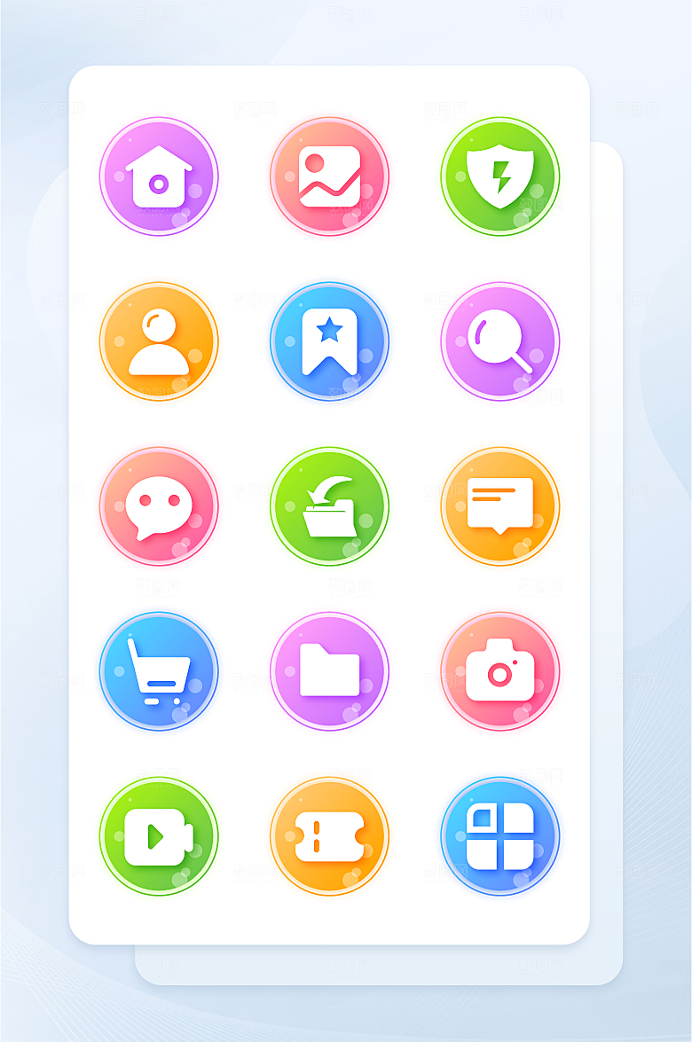 扁平程序应用app图标