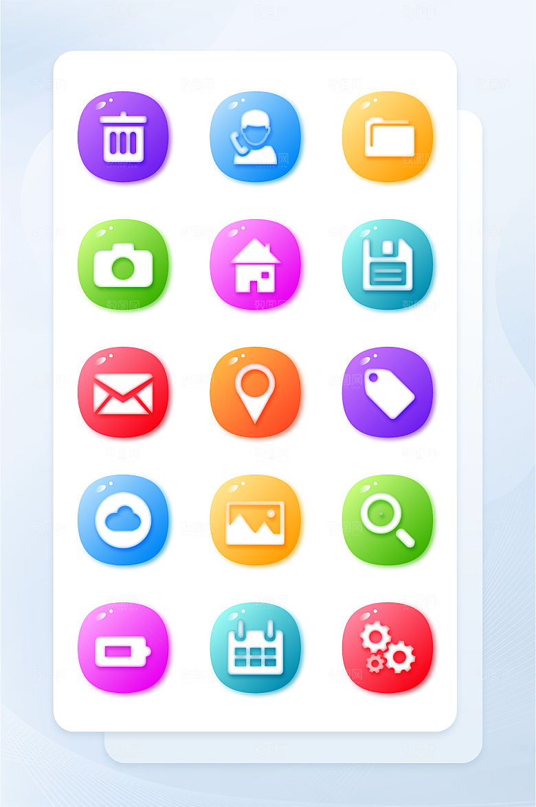 扁平程序应用app图标