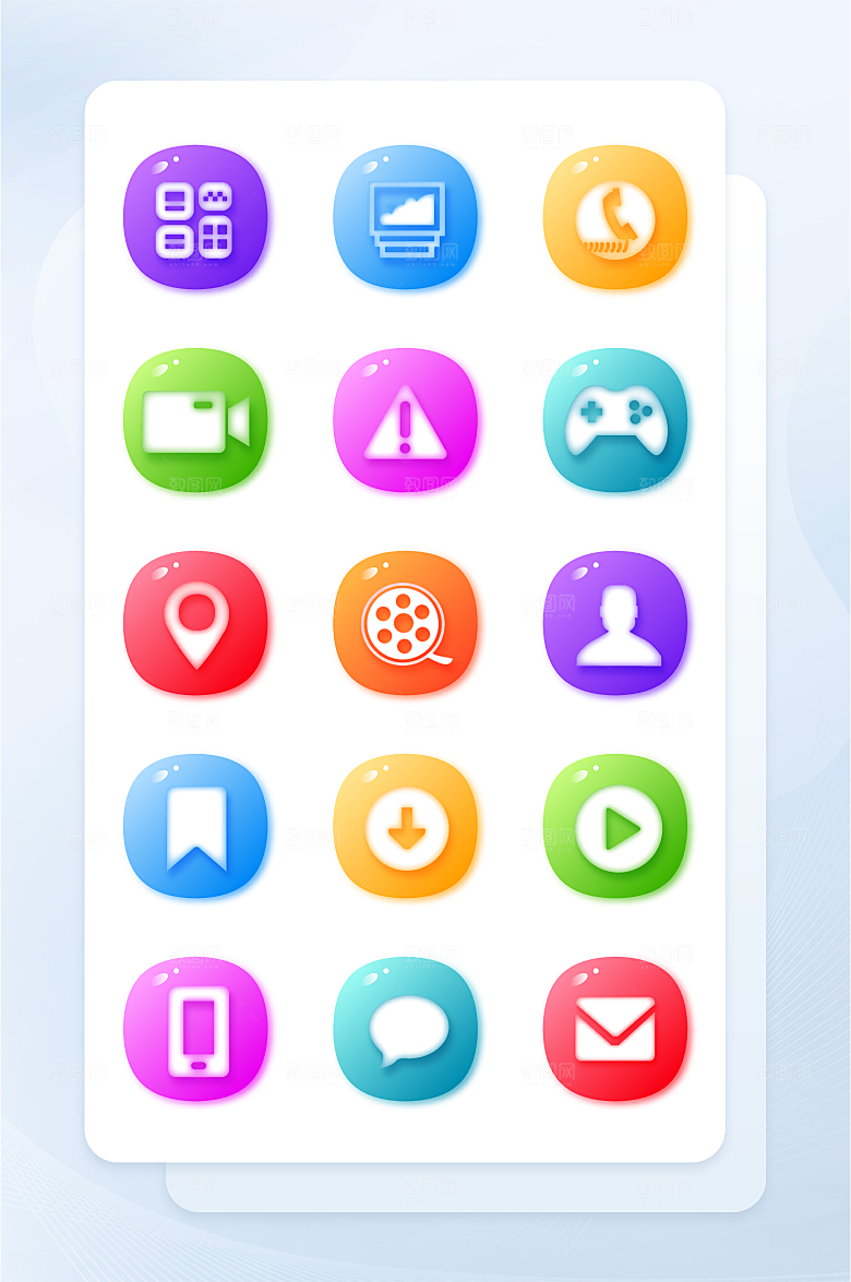 扁平程序应用app图标