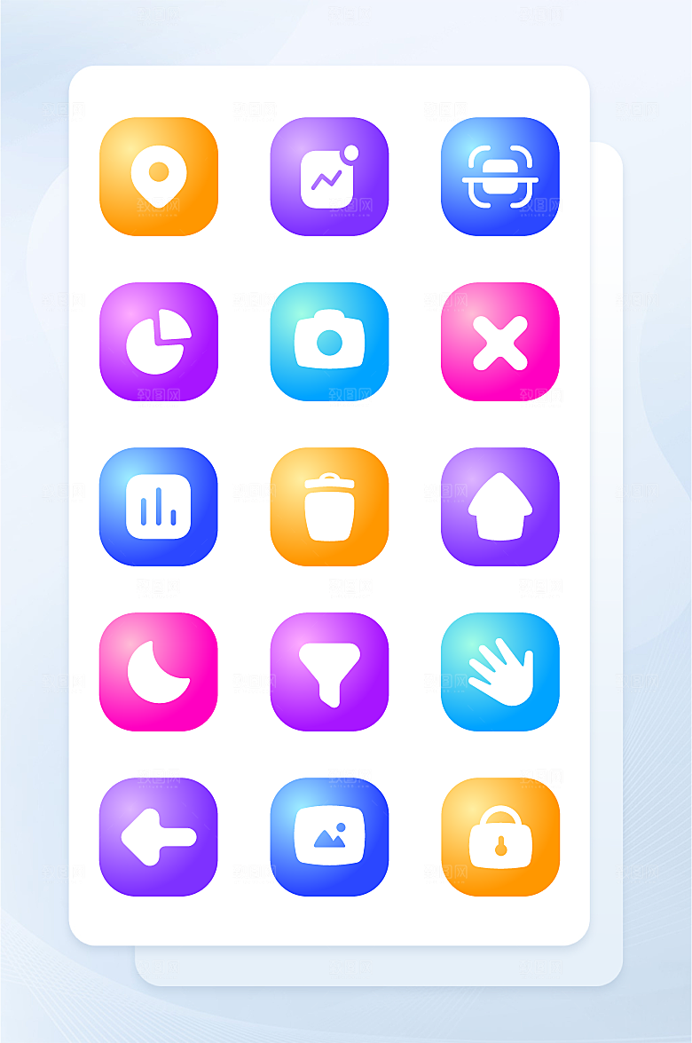 扁平程序应用app图标