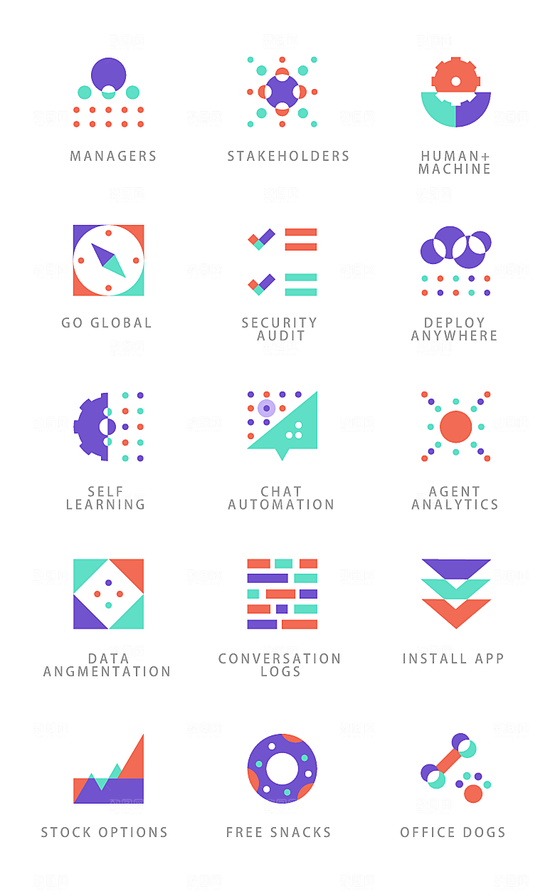 扁平程序应用app图标