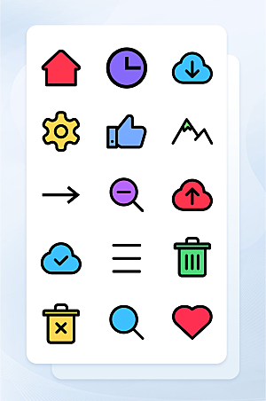 扁平程序应用app图标