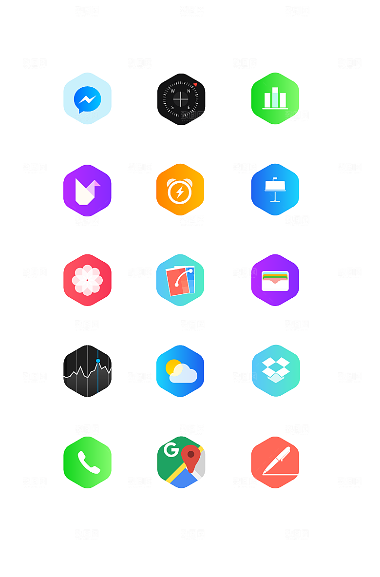 扁平程序应用app图标