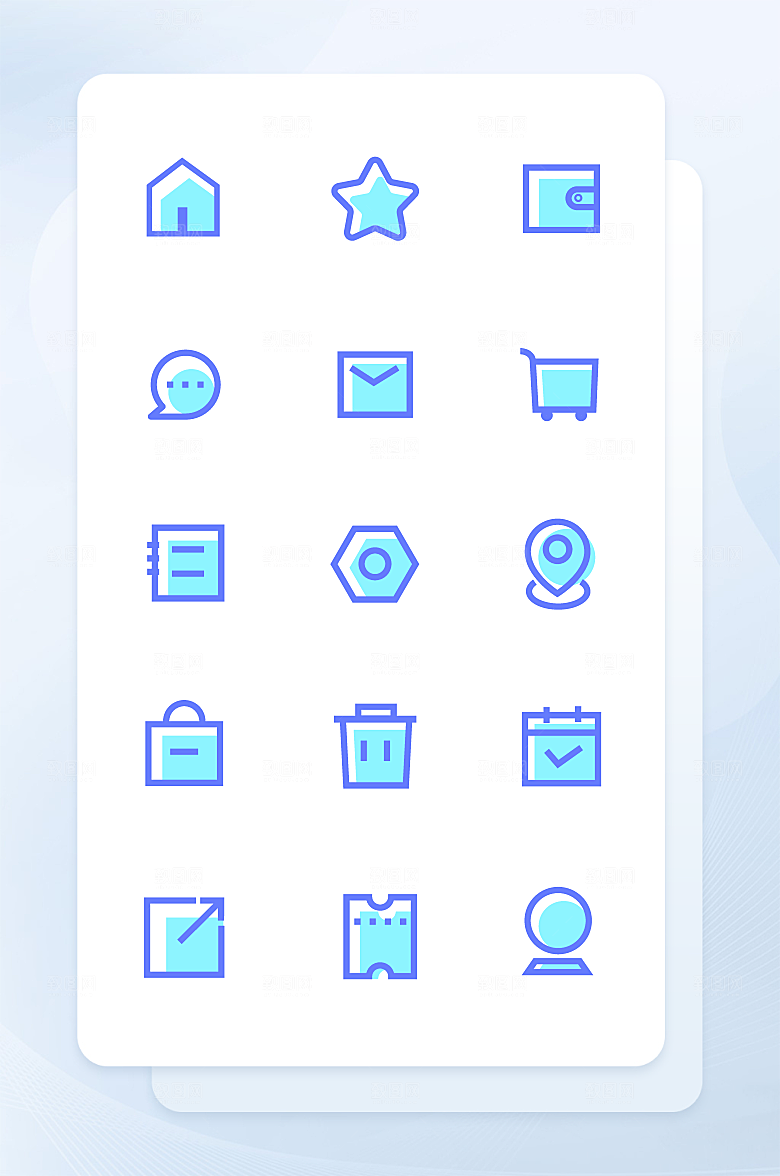 扁平程序应用app图标