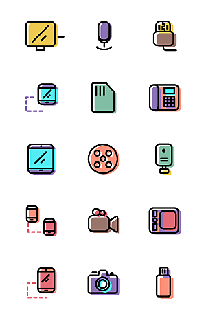 扁平程序应用app图标