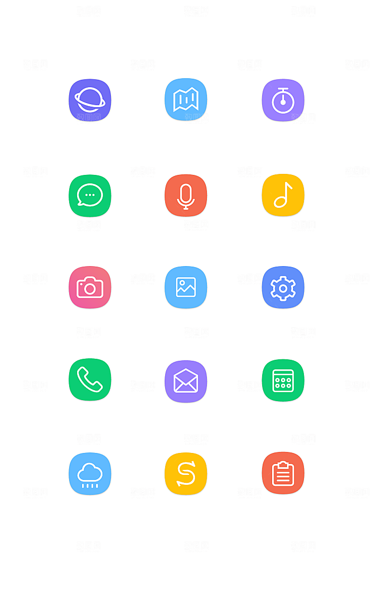 扁平程序应用app图标