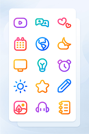 扁平程序应用app图标