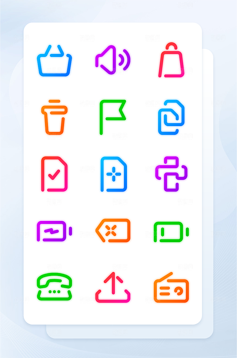 扁平程序应用app图标