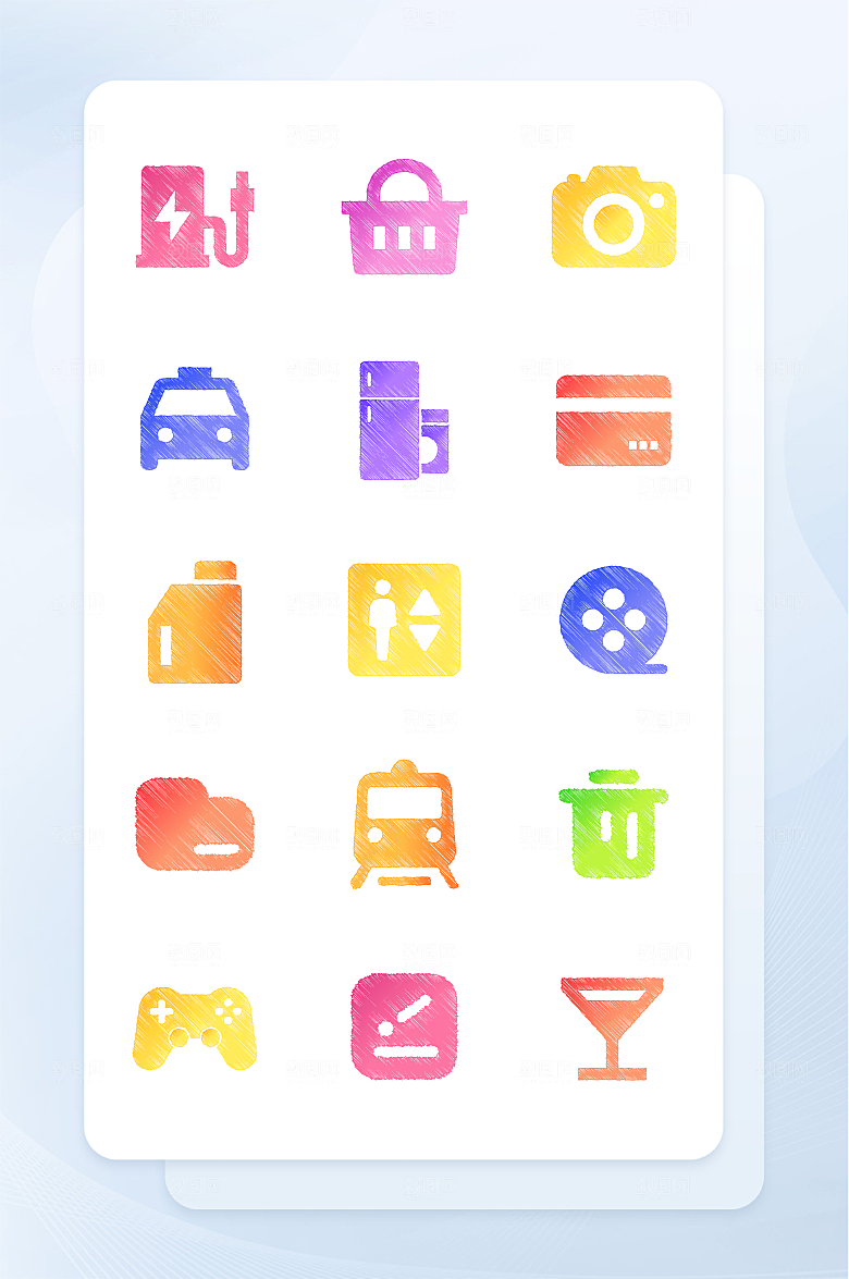 扁平程序应用app图标