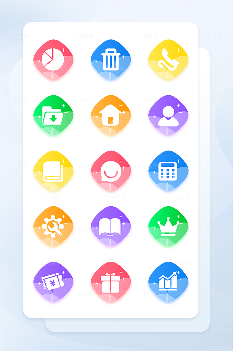 扁平程序应用app图标
