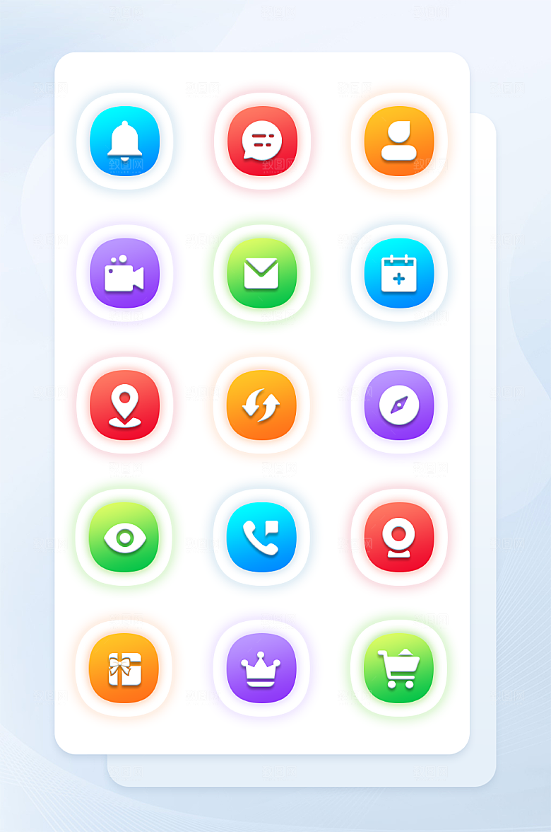 扁平程序应用app图标